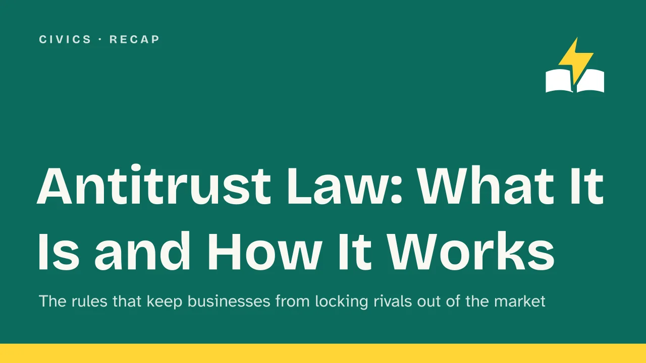 Slide 1 of the presentation on Antitrust Law: Antitrust Law: What It Is and How It Works