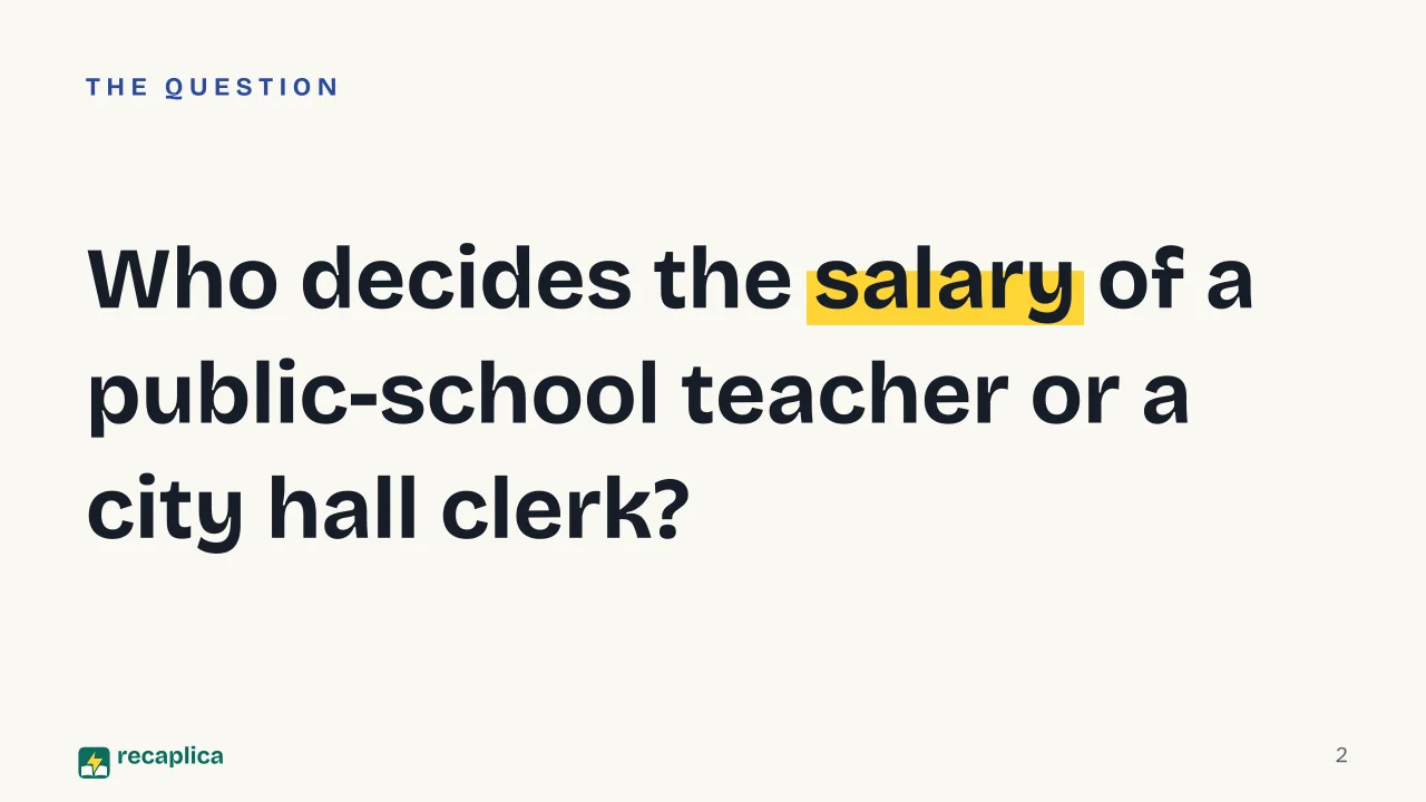 Slide 2 of the presentation on ARAN, Italy's public-sector collective bargaining agency: Who decides the salary of a public-school teacher or a city hall clerk?