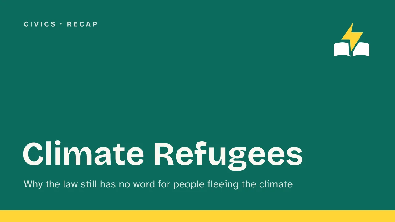 Slide 1 of the presentation on Climate Refugees: Climate Refugees