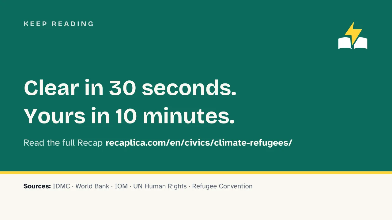 Slide 14 of the presentation on Climate Refugees: Keep reading