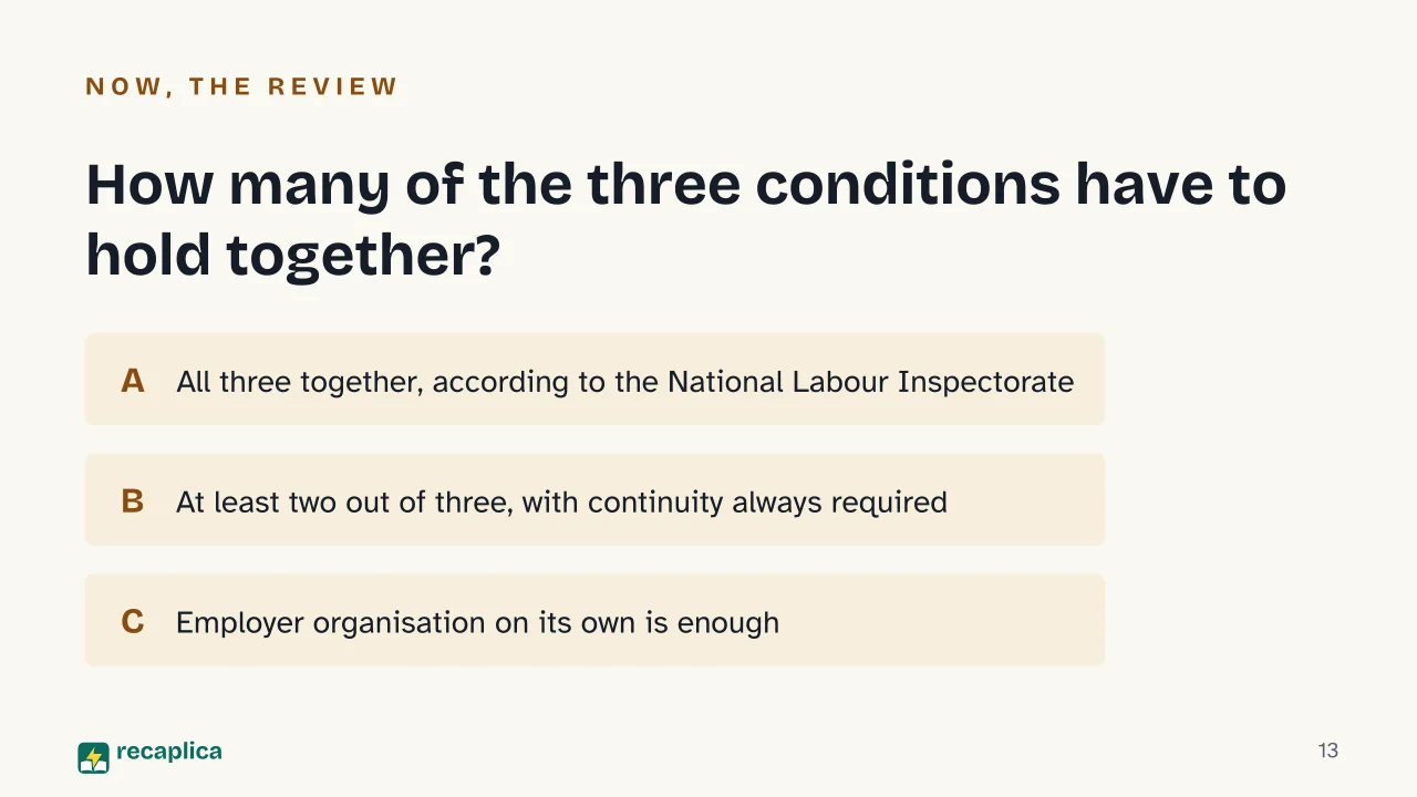 Slide 13 of the presentation on Co.co.co: How many of the three conditions have to hold together?