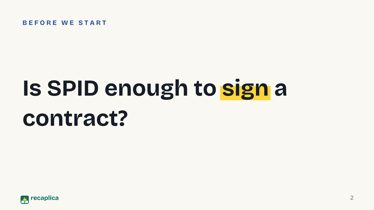 Slide 2 of the presentation on SPID Digital Signature: Is SPID enough to sign a contract?