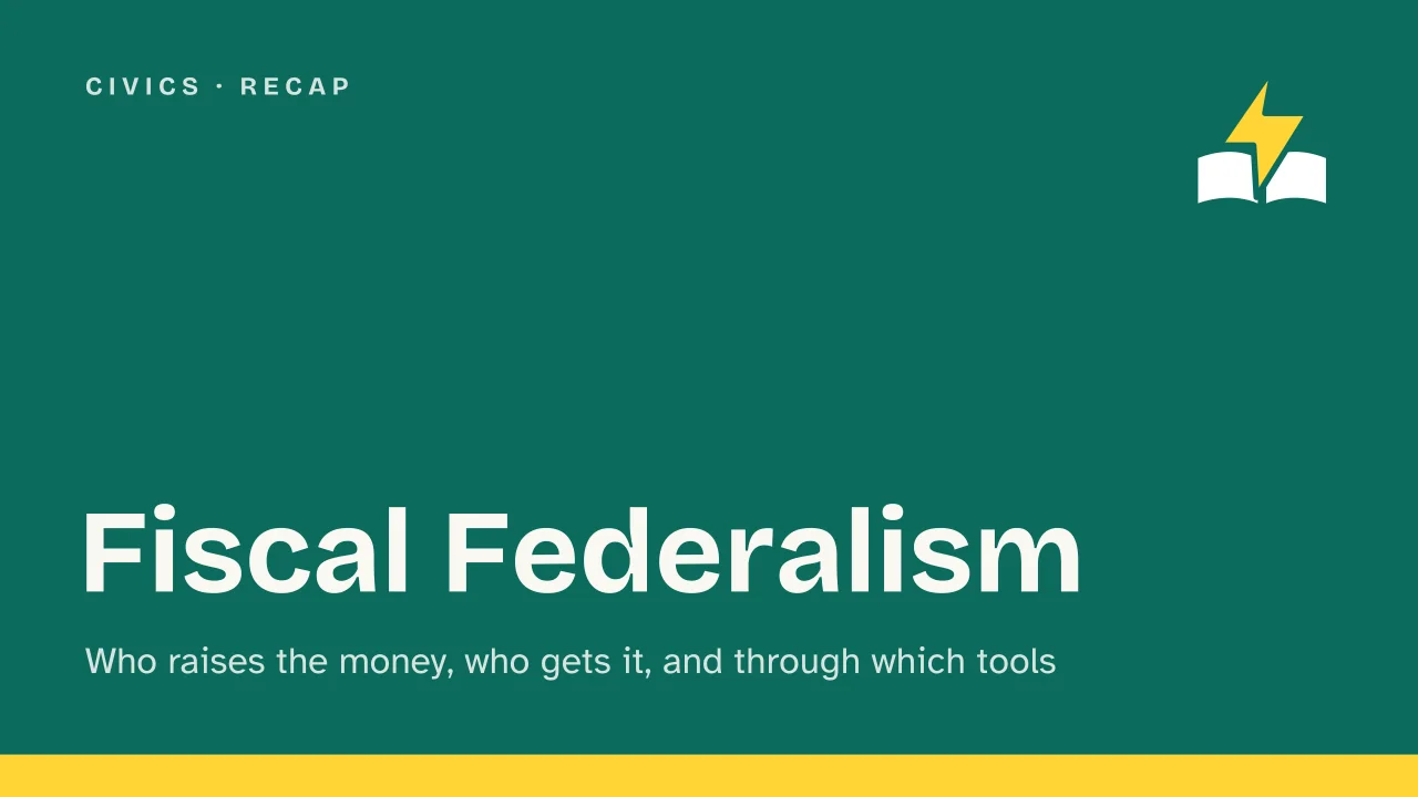 Slide 1 of the presentation on What Is Fiscal Federalism? Who Raises the Money and Who Gets It: Fiscal Federalism