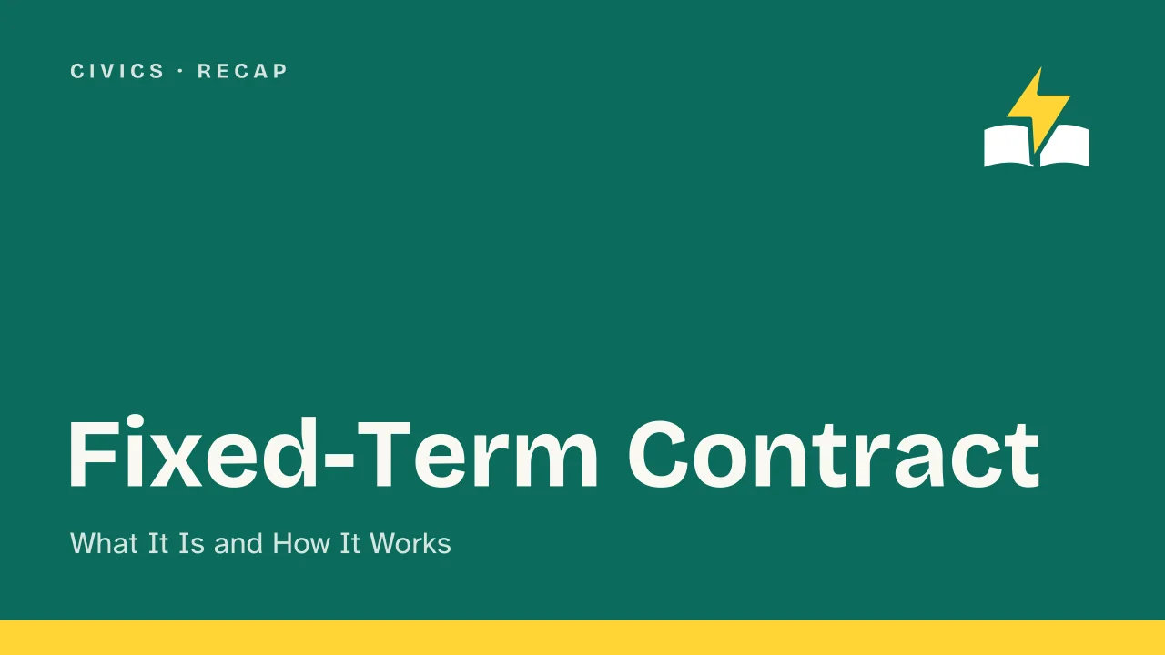 Slide 1 of the presentation on Fixed-Term Contract: Fixed-Term Contract