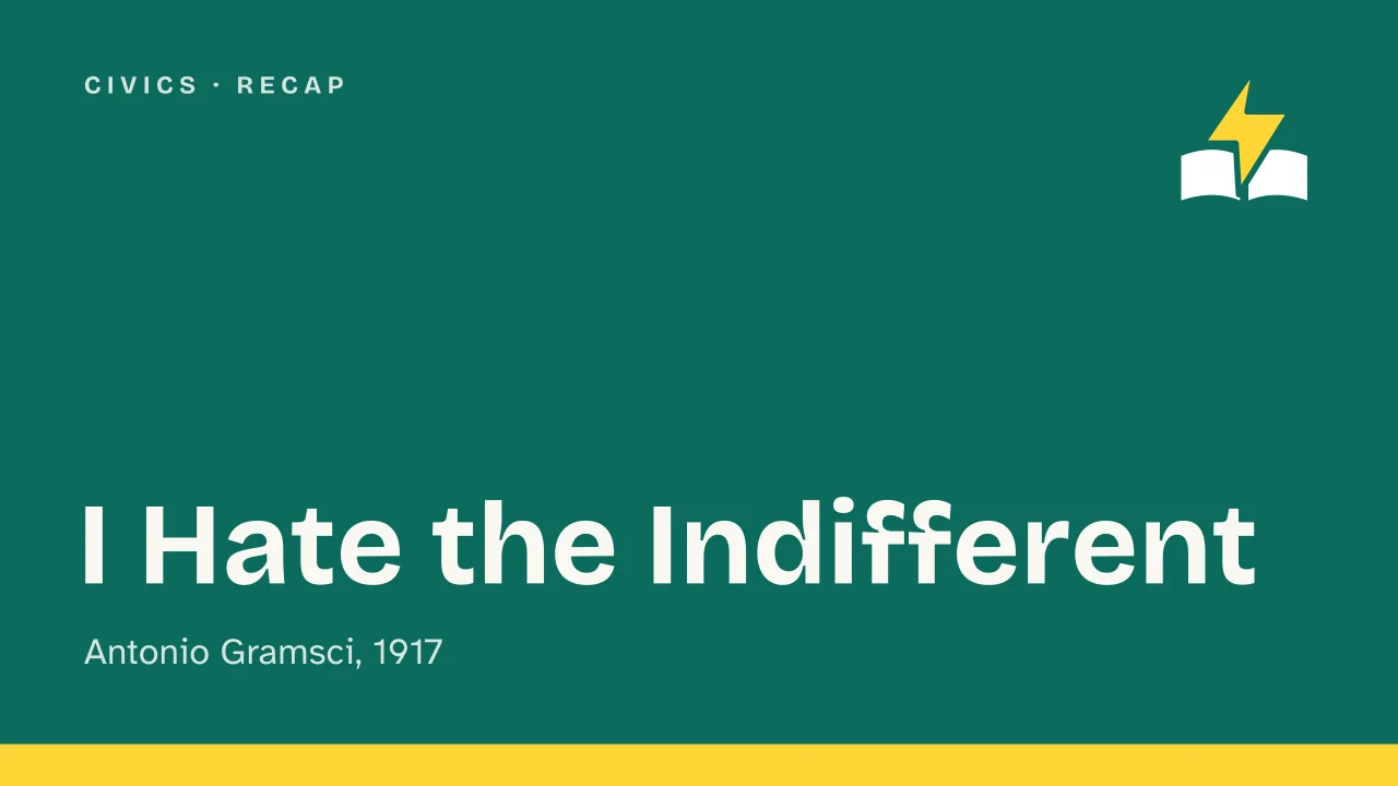 Slide 1 of the presentation on I Hate the Indifferent: I Hate the Indifferent