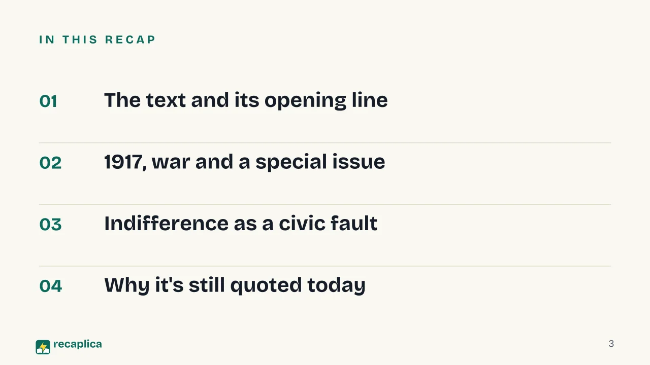 Slide 3 of the presentation on I Hate the Indifferent: In this Recap