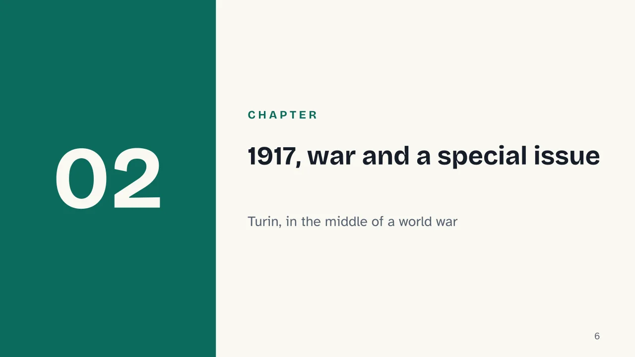 Slide 6 of the presentation on I Hate the Indifferent: Chapter 02: 1917, war and a special issue