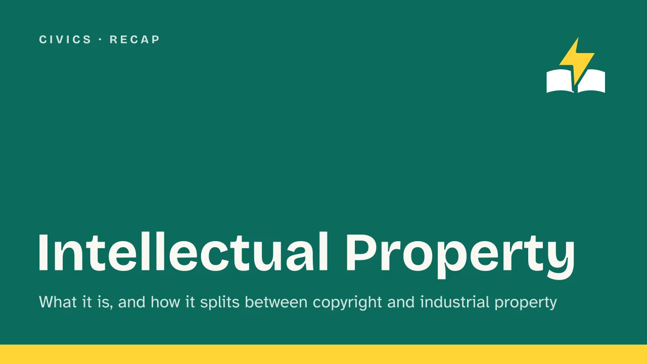 Slide 1 of the presentation on Intellectual Property: Intellectual Property