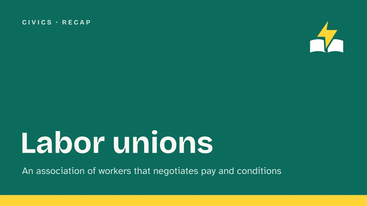 Slide 1 of the presentation on Labor Union: Labor unions