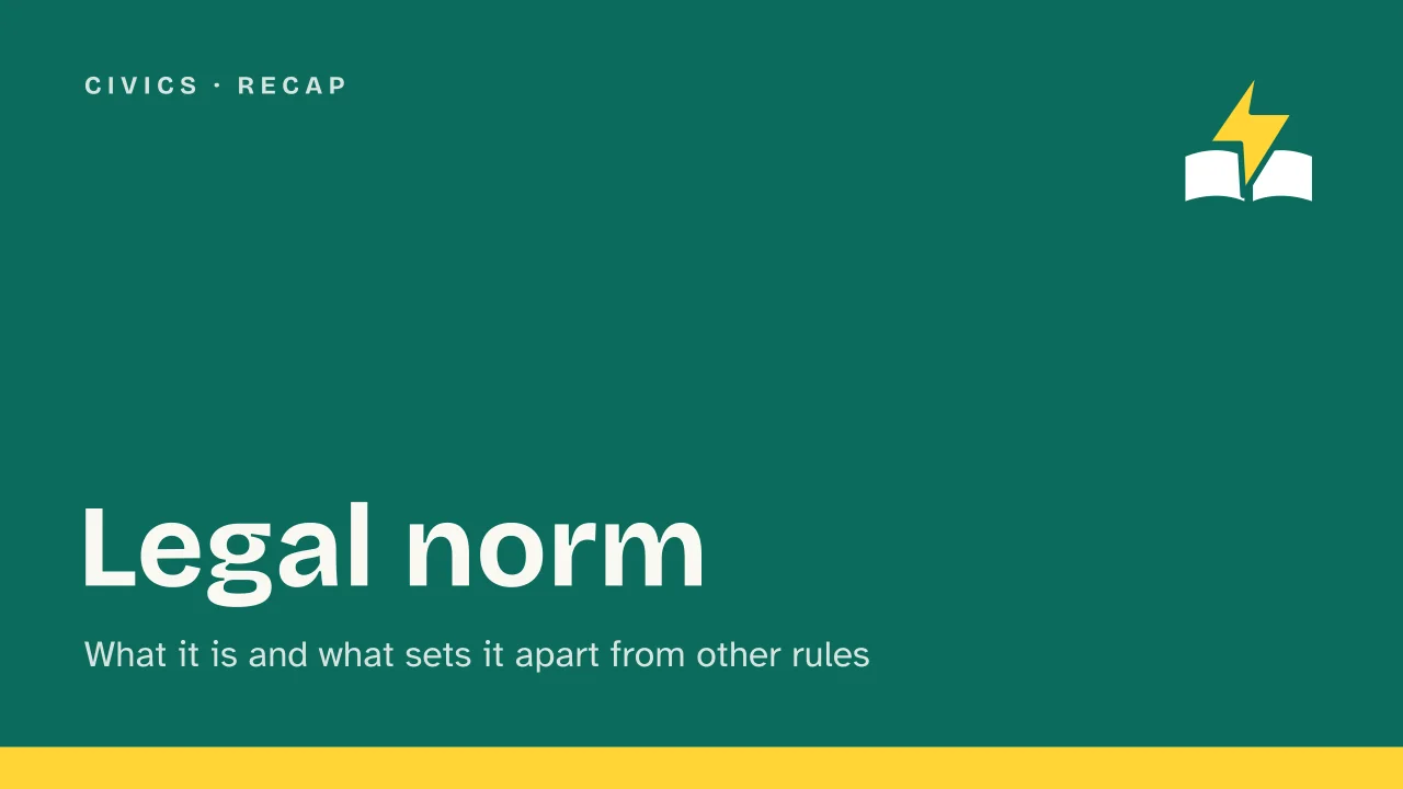 Slide 1 of the presentation on Legal norm: Legal norm
