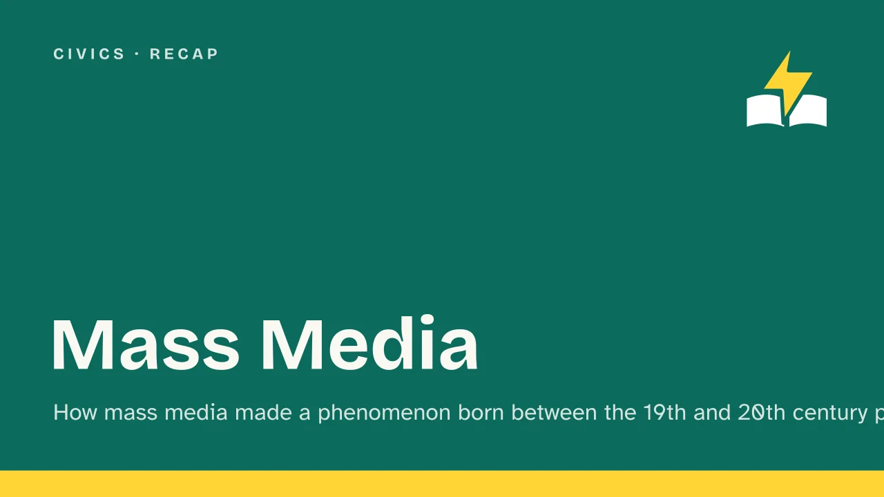 Slide 1 of the presentation on Mass Media: Mass Media