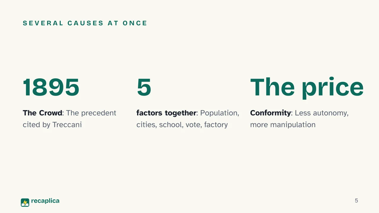 Slide 5 of the presentation on Mass Media: Several causes at once