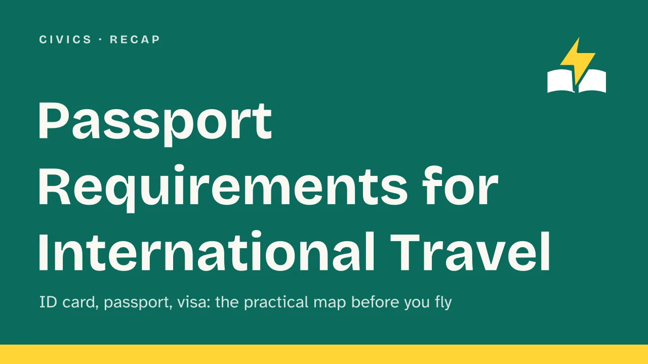 Slide 1 of the presentation on Passport Requirements for International Travel: Passport Requirements for International Travel
