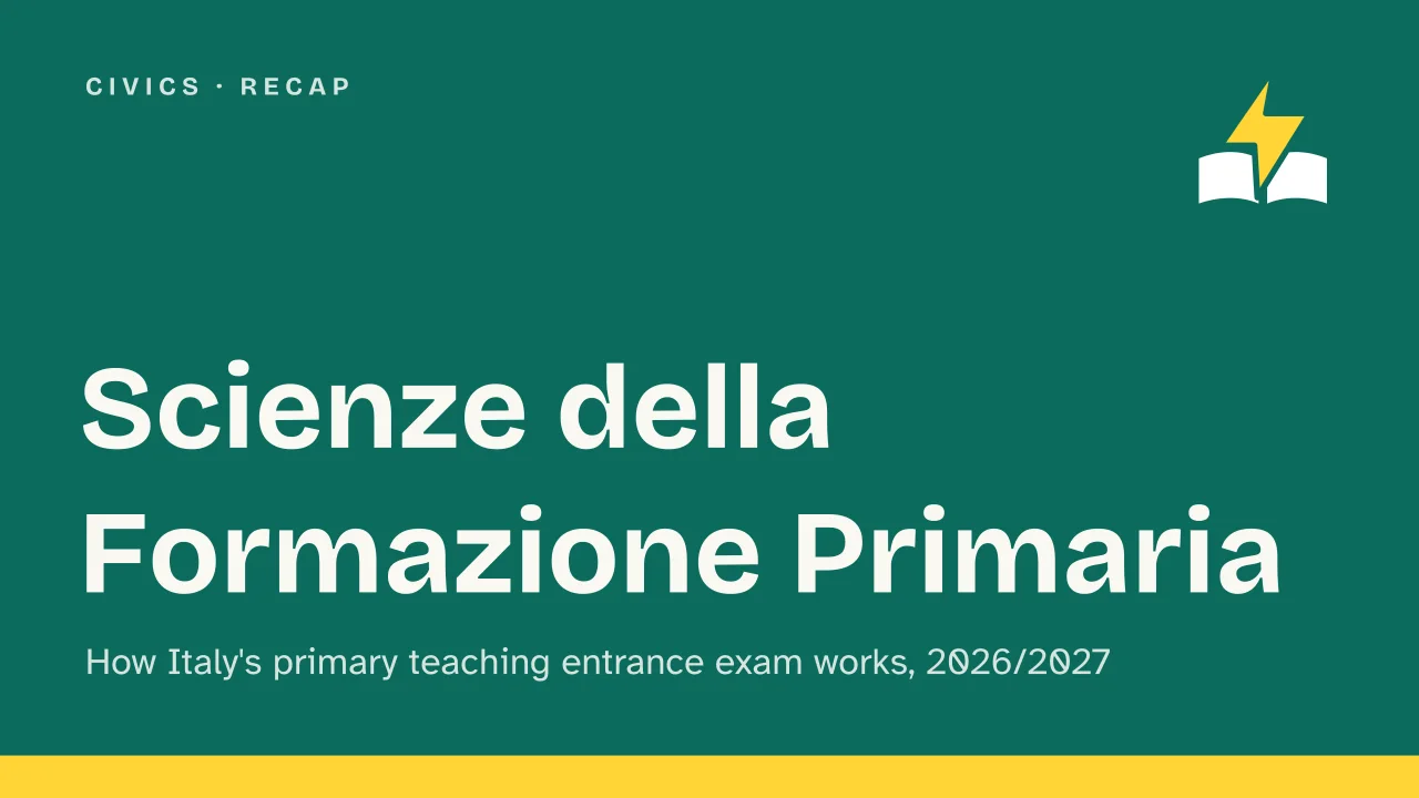 Slide 1 of the presentation on Scienze della Formazione Primaria Test: Scienze della Formazione Primaria