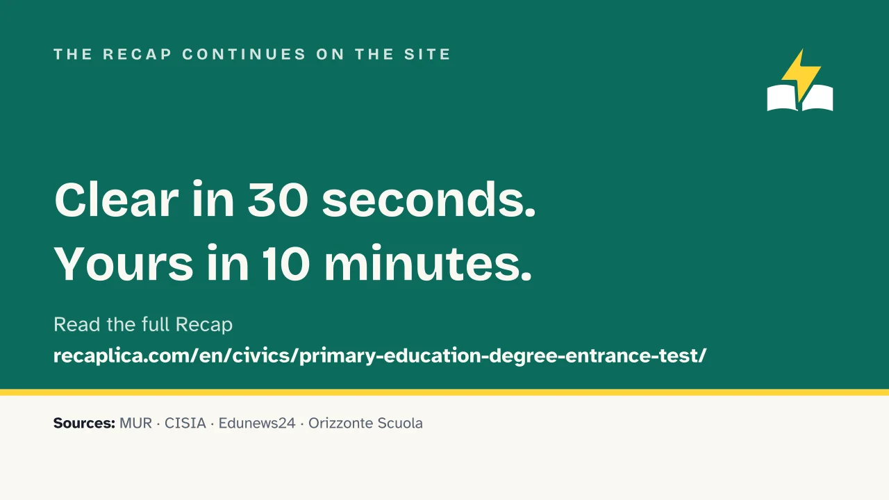 Slide 16 of the presentation on Scienze della Formazione Primaria Test: The Recap continues on the site