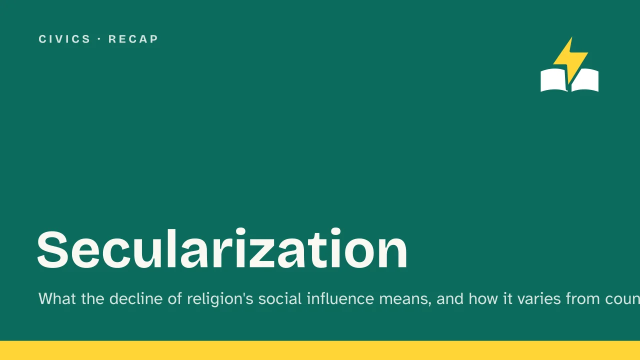 Slide 1 of the presentation on Secularization: Secularization