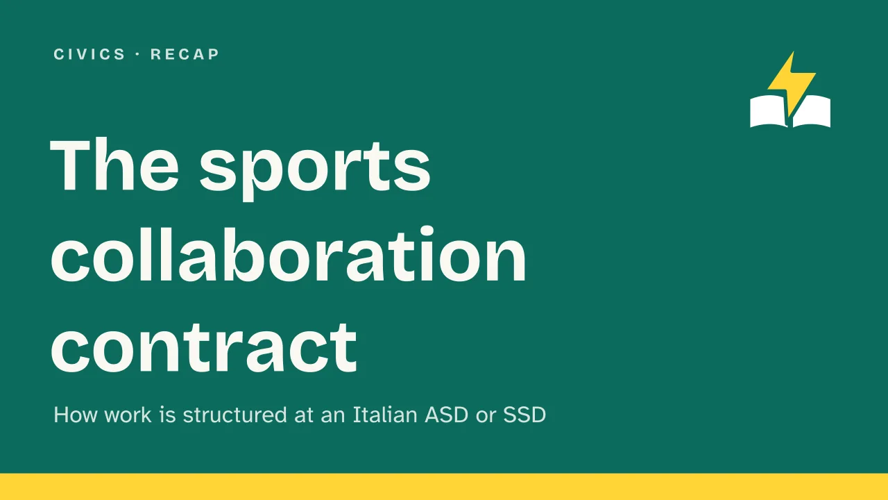 Slide 1 of the presentation on Sports Collaboration Contract in Italy: The sports collaboration contract