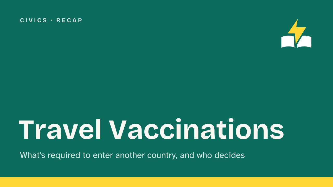 Slide 1 of the presentation on Travel Vaccinations: Travel Vaccinations