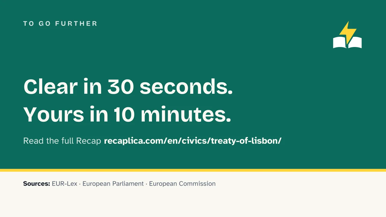 Slide 16 of the presentation on Treaty of Lisbon: To go further