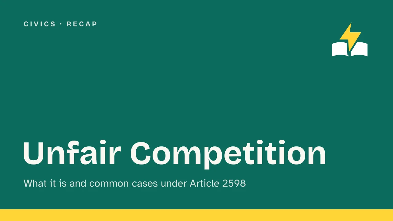 Slide 1 of the presentation on Unfair Competition: Unfair Competition