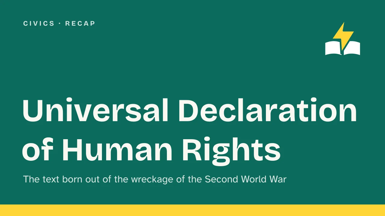 Slide 1 of the presentation on Universal Declaration of Human Rights: Universal Declaration of Human Rights