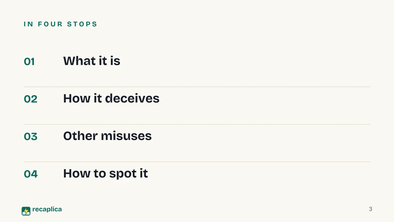 Slide 3 of the presentation on What Is a Deepfake? How It Works and How to Spot One: In four stops