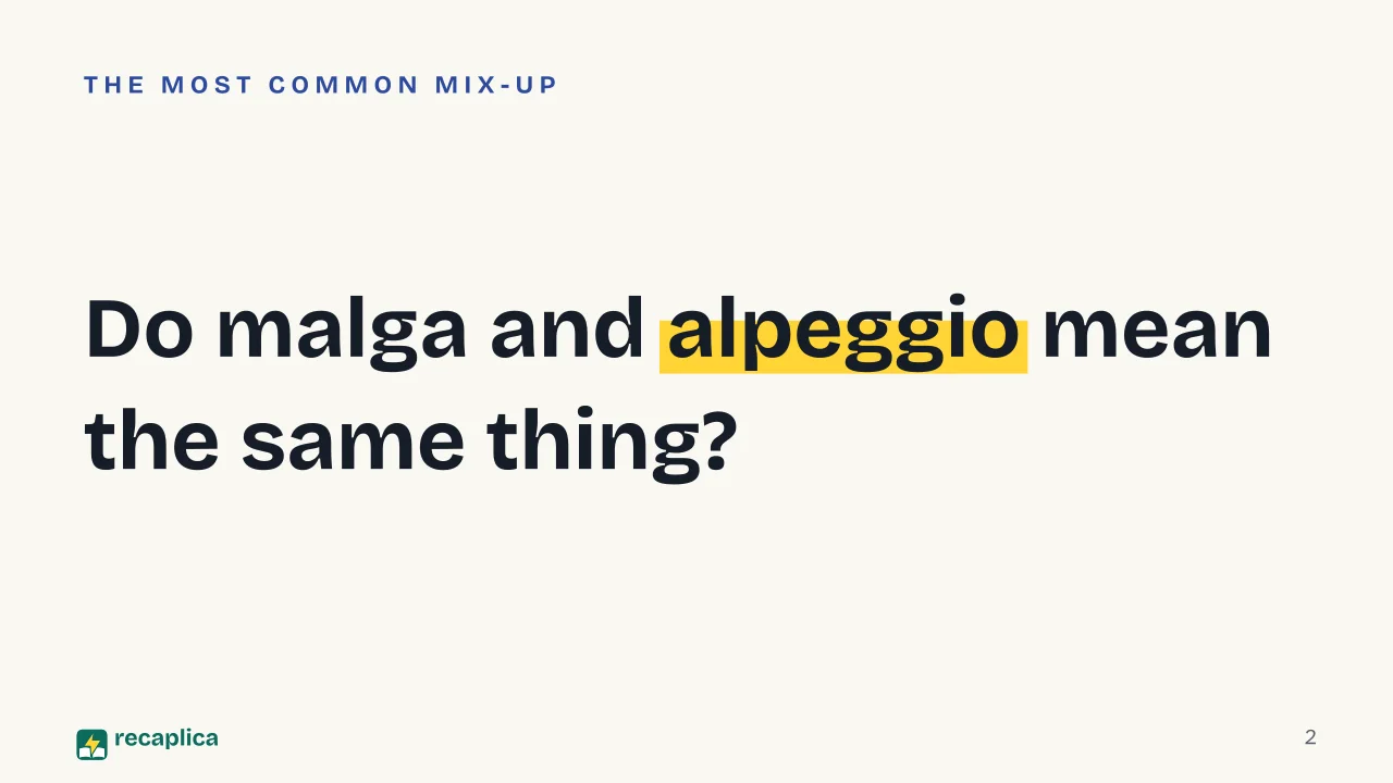 Slide 2 of the presentation on Alpine Pastures: Do malga and alpeggio mean the same thing?