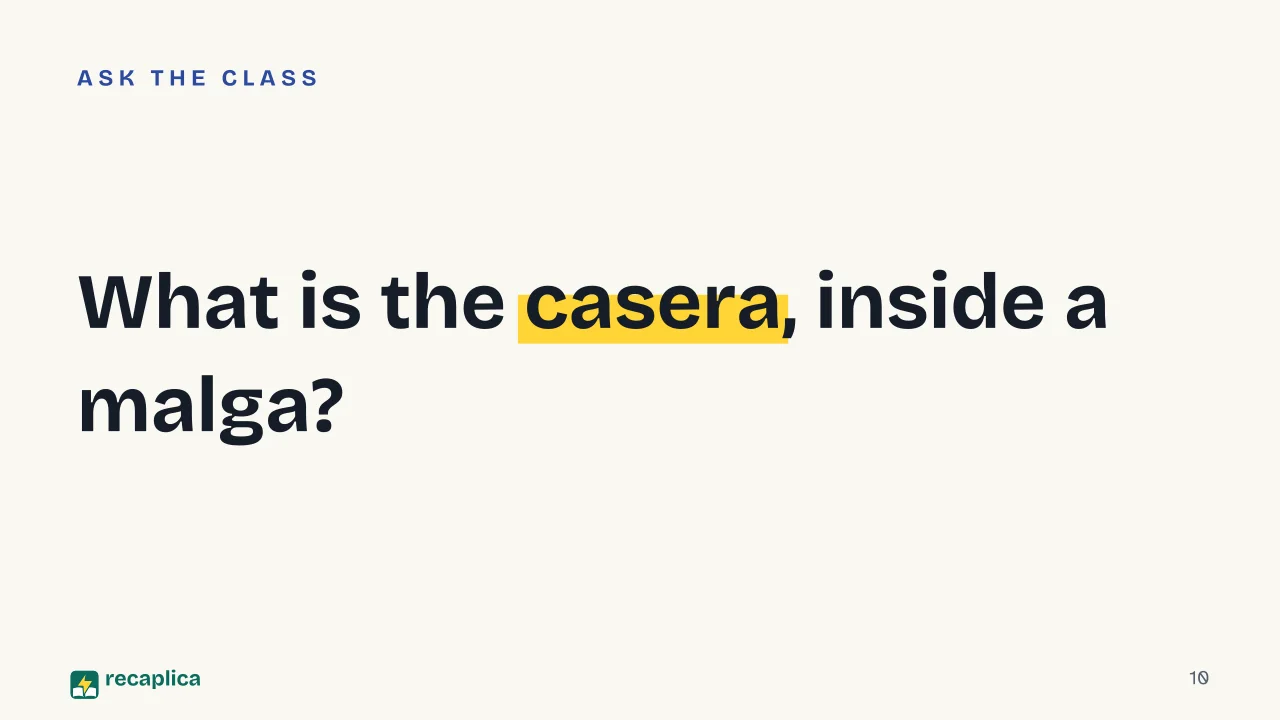Slide 10 of the presentation on Alpine Pastures: What is the casera, inside a malga?