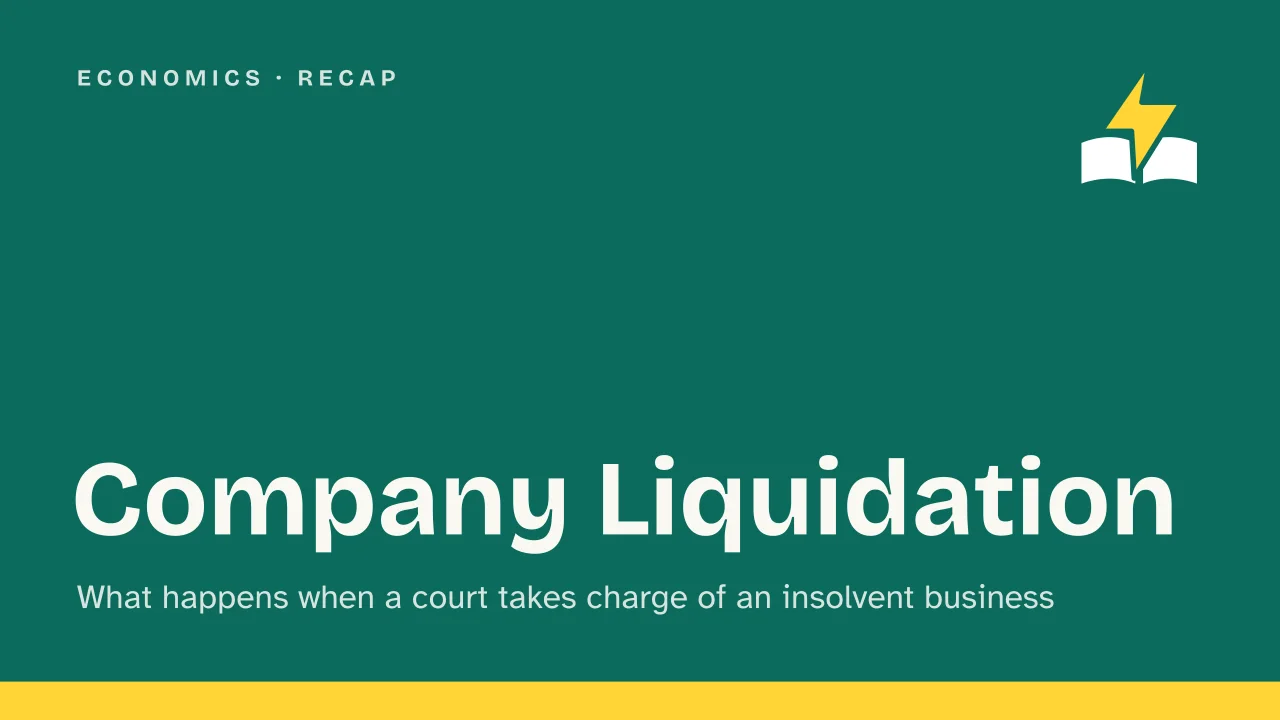 Slide 1 of the presentation on Company Liquidation: Company Liquidation