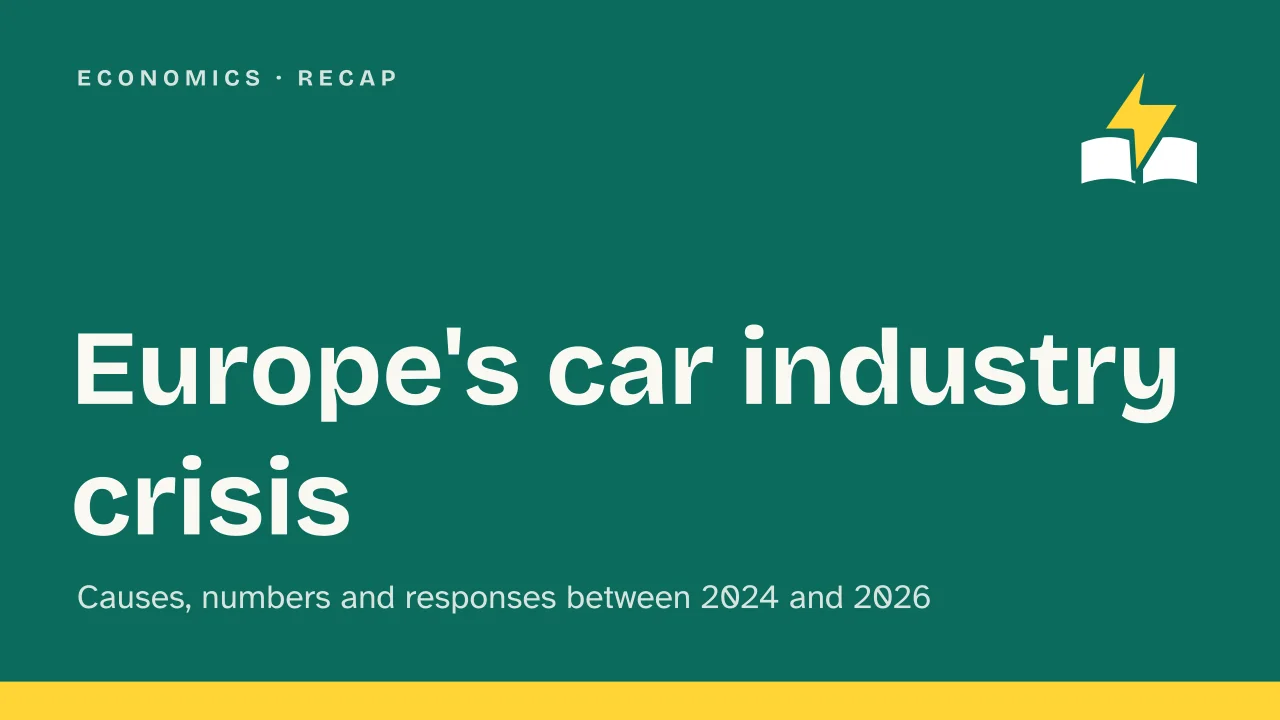 Slide 1 of the presentation on Europe's automotive industry crisis: Europe's car industry crisis