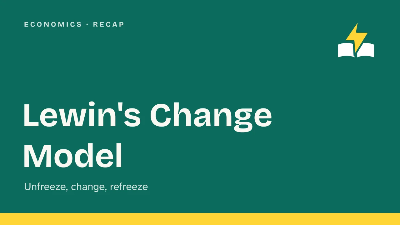Slide 1 of the presentation on Lewin's Change Model: Lewin's Change Model