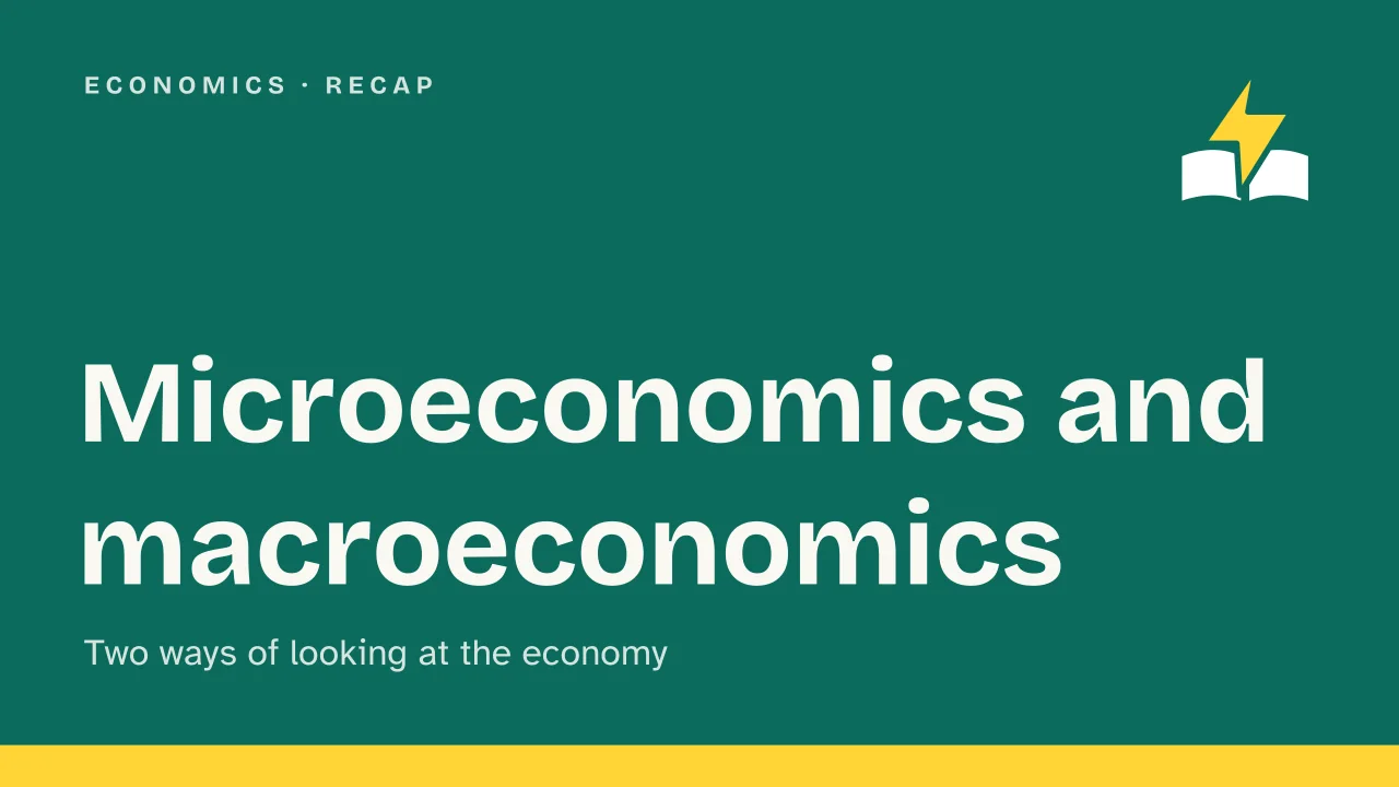 Slide 1 of the presentation on Microeconomics vs Macroeconomics: Microeconomics and macroeconomics