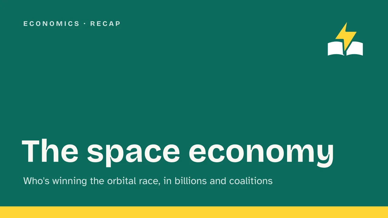 Slide 1 of the presentation on What Is the Space Economy? Value, Growth and Who Runs It: The space economy