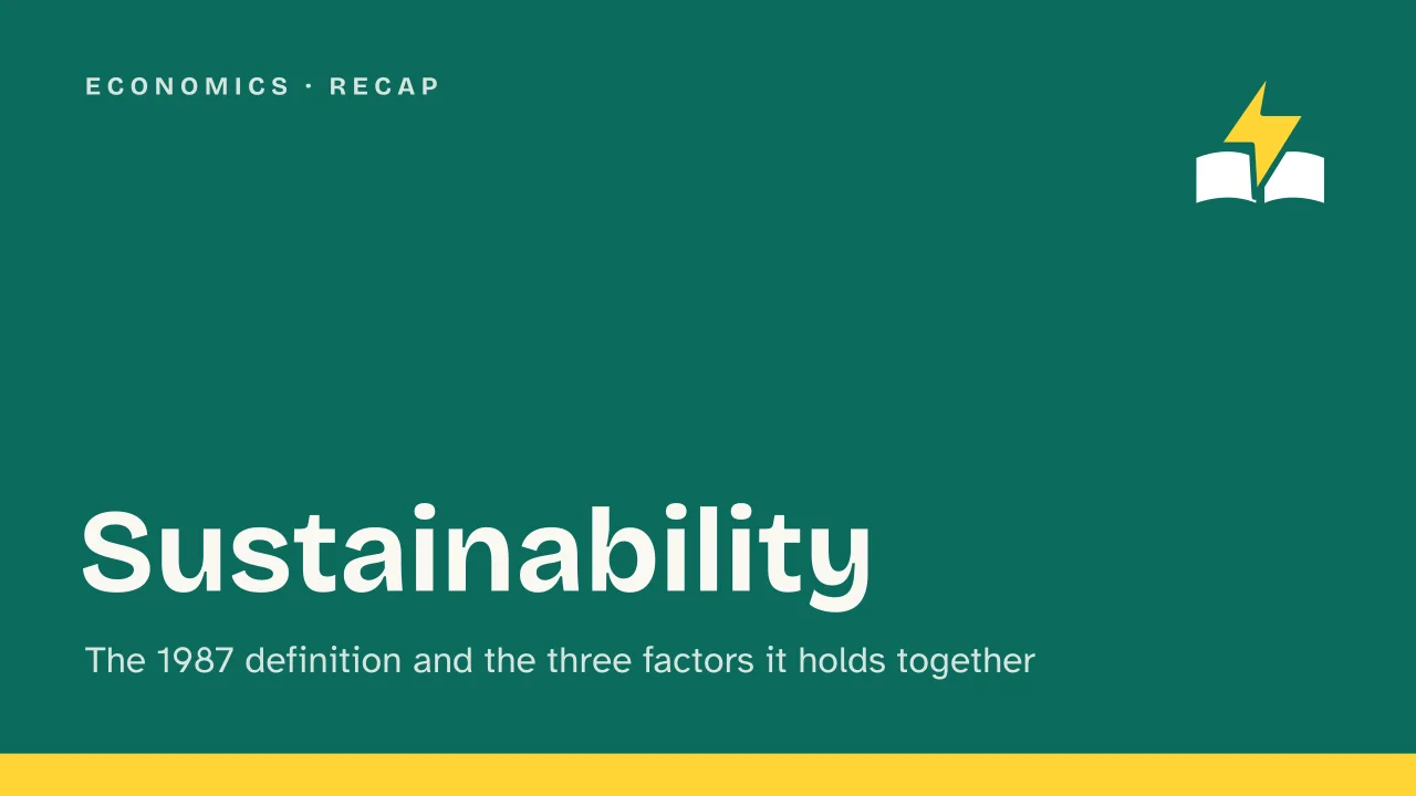 Slide 1 of the presentation on Sustainability: Sustainability