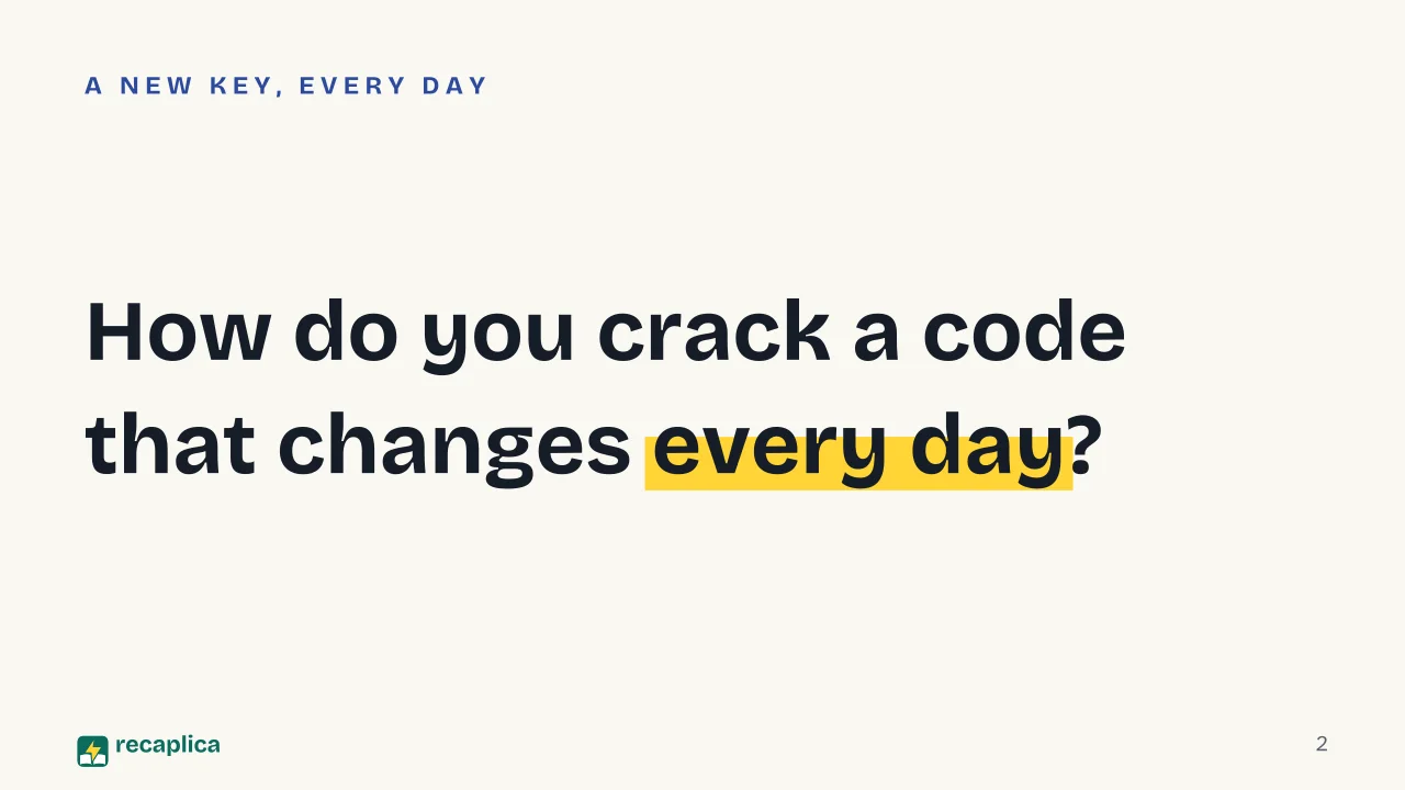 Slide 2 of the presentation on Alan Turing and the Enigma Machine: How do you crack a code that changes every day?