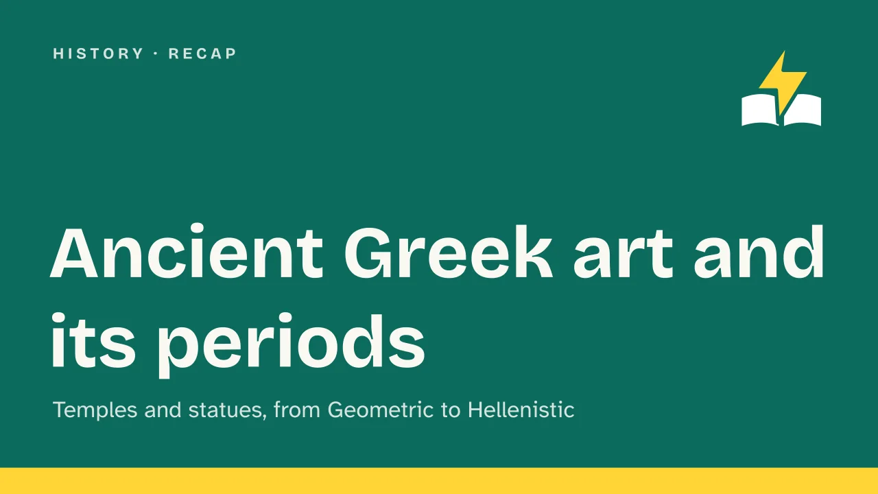 Slide 1 of the presentation on Ancient Greek Art: Ancient Greek art and its periods
