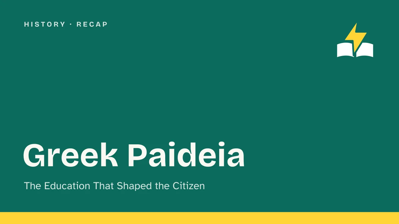Slide 1 of the presentation on Ancient Greek Education: Greek Paideia