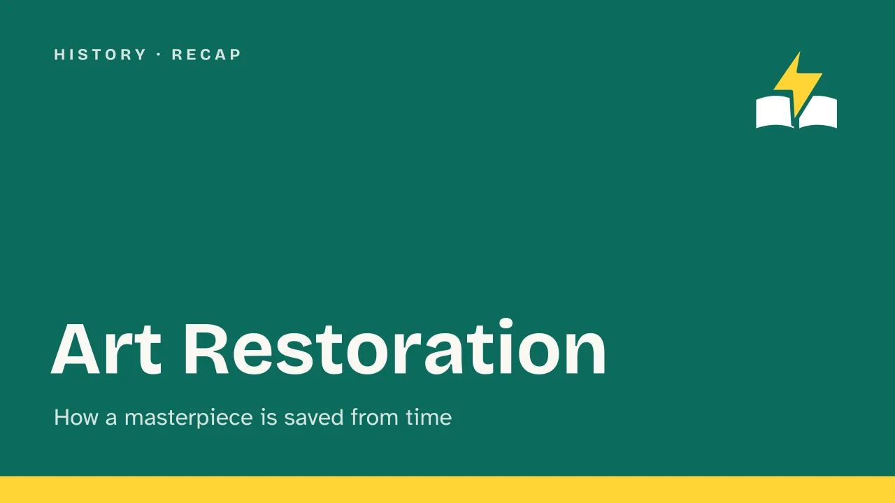 Slide 1 of the presentation on Art Restoration: Art Restoration