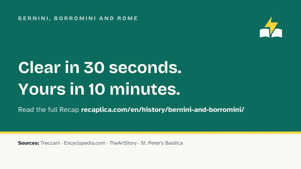 Slide 18 of the presentation on Bernini and Borromini: Bernini, Borromini and Rome