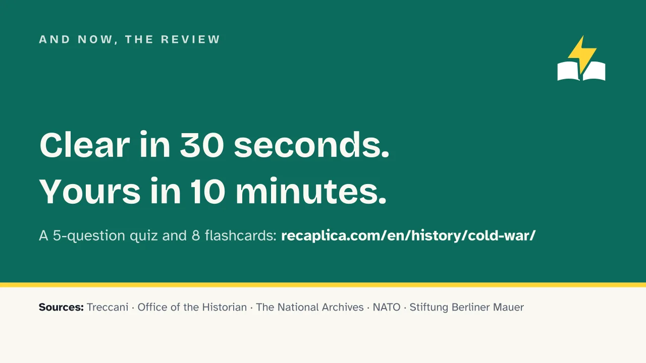Slide 17 of the presentation on The Cold War: And now, the review