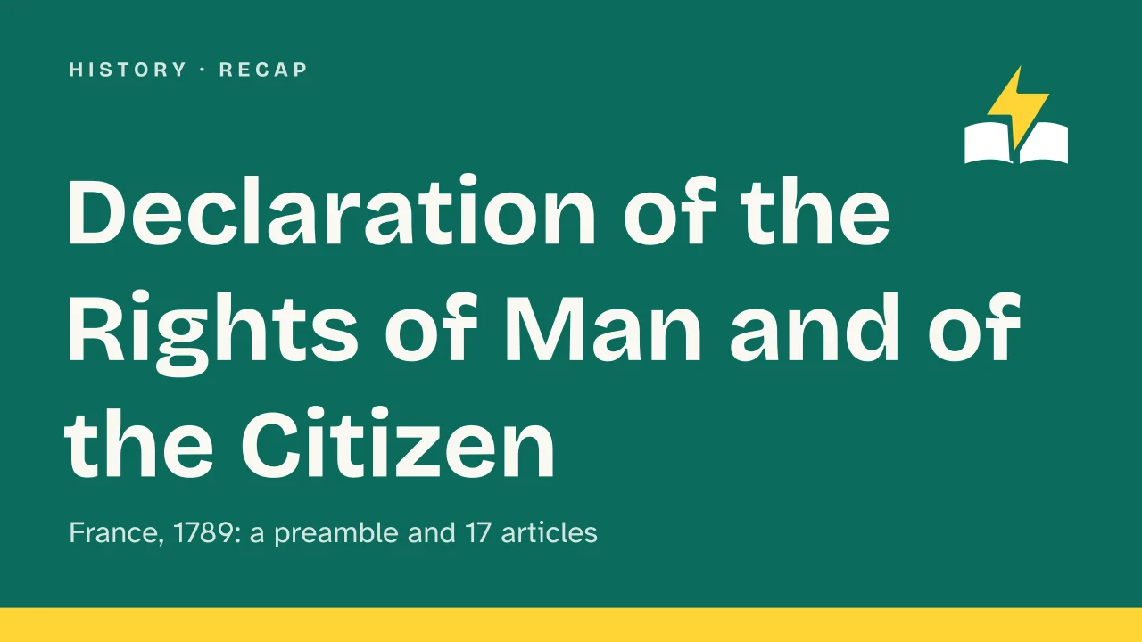 Slide 1 of the presentation on Declaration of the Rights of Man: Declaration of the Rights of Man and of the Citizen
