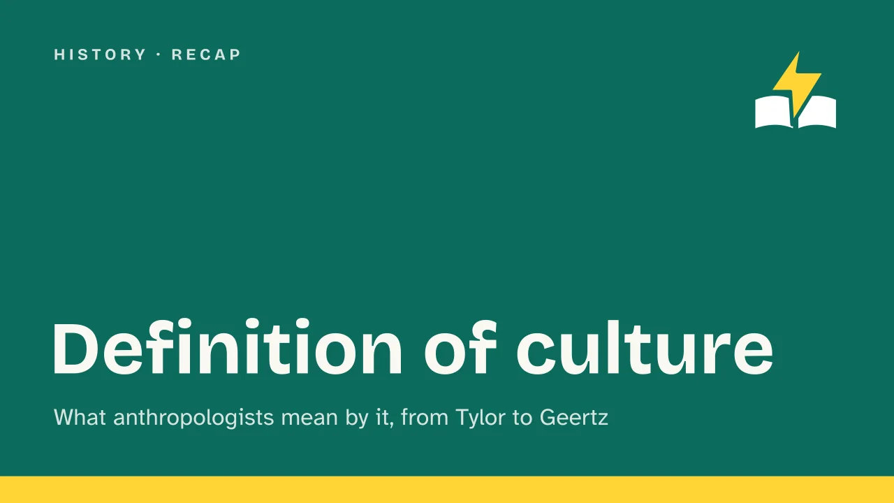 Slide 1 of the presentation on Definition of Culture in Anthropology, from Tylor to Geertz: Definition of culture