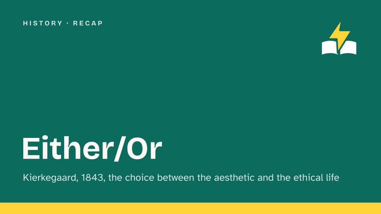 Slide 1 of the presentation on Either/Or by Kierkegaard: Either/Or