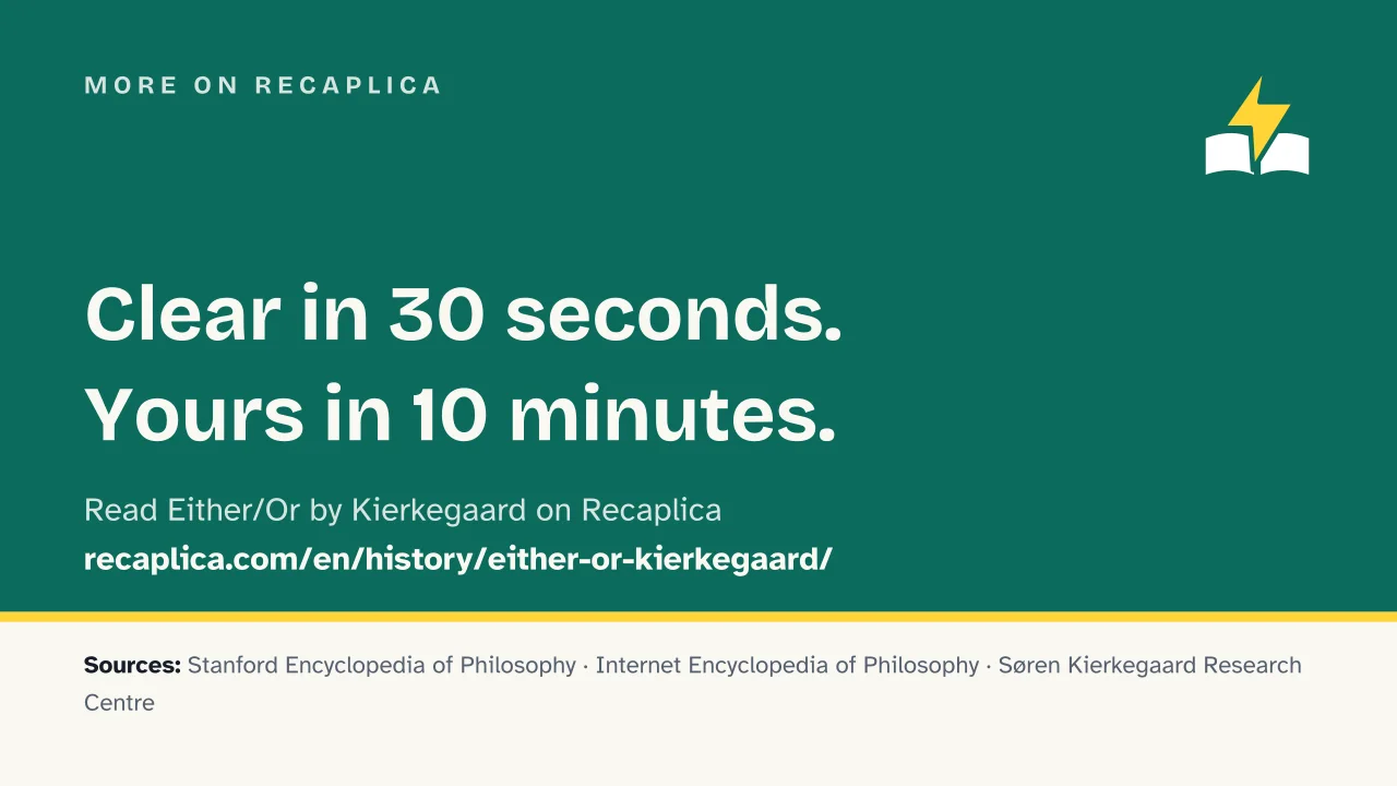 Slide 15 of the presentation on Either/Or by Kierkegaard: More on Recaplica
