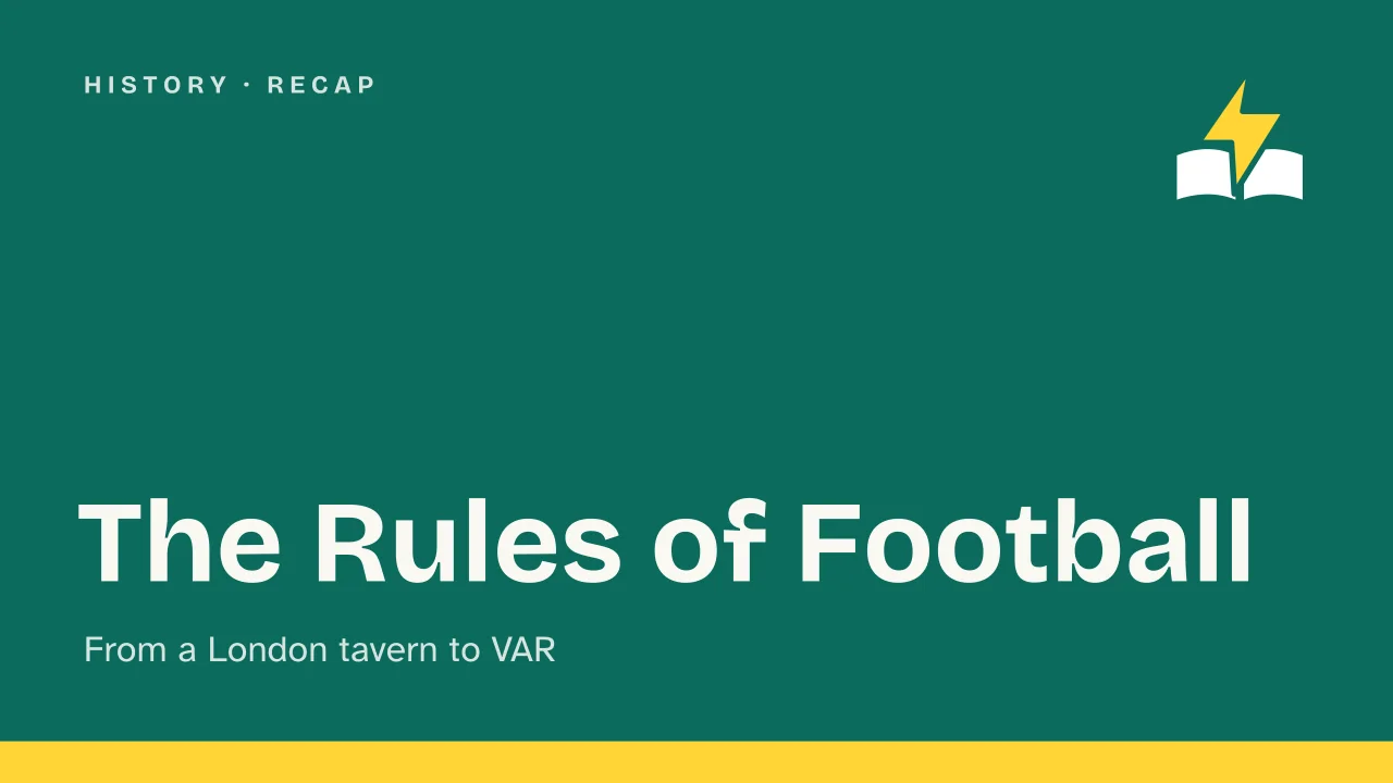 Slide 1 of the presentation on The History of Football Rules: The Rules of Football