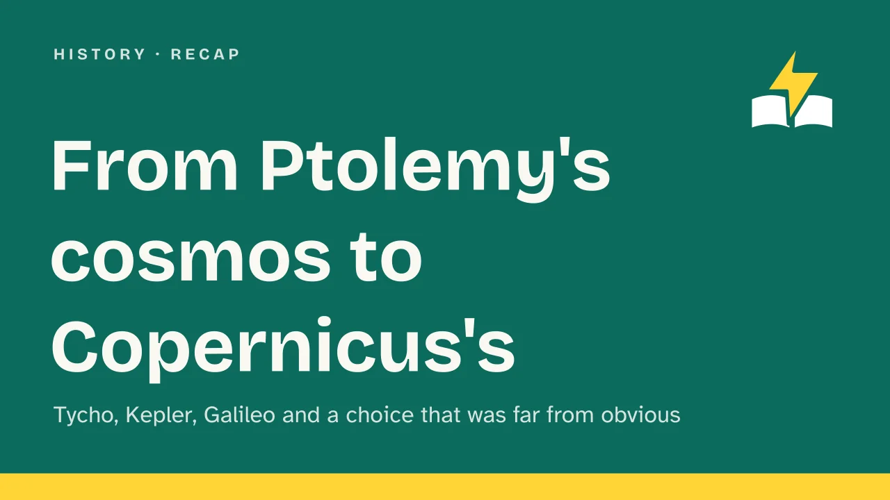 Slide 1 of the presentation on Geocentric vs heliocentric model: From Ptolemy's cosmos to Copernicus's