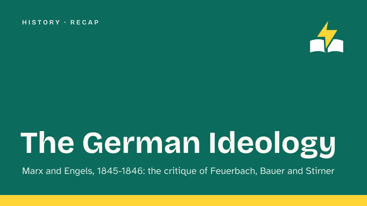 Slide 1 of the presentation on The German Ideology: The German Ideology