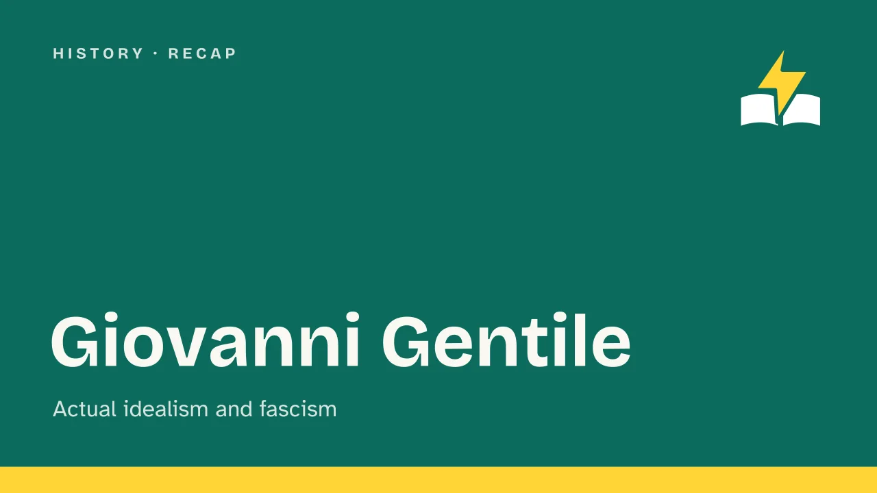 Slide 1 of the presentation on Giovanni Gentile: Giovanni Gentile