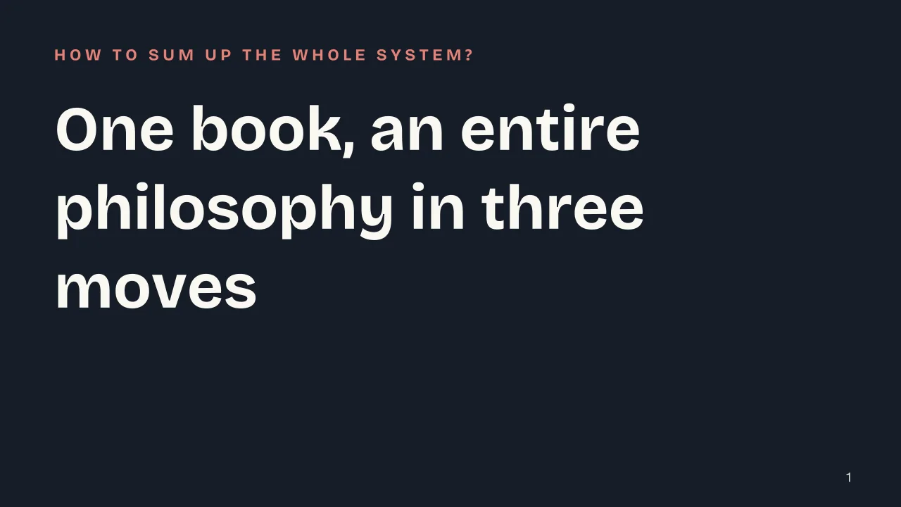 Slide 1 of the presentation on Encyclopedia of Philosophical Sciences: One book, an entire philosophy in three moves