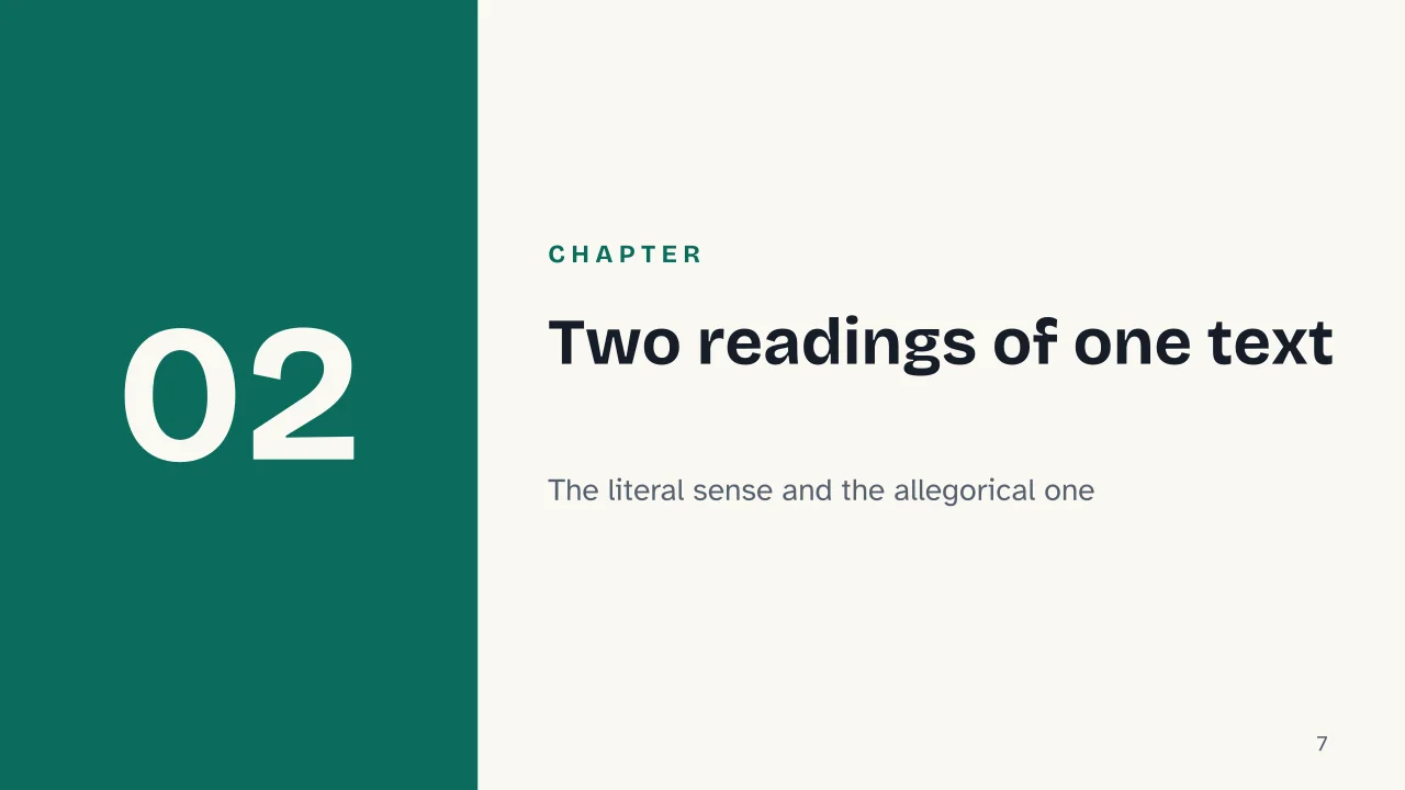 Slide 7 of the presentation on Hellenistic Judaism: Chapter 02: Two readings of one text